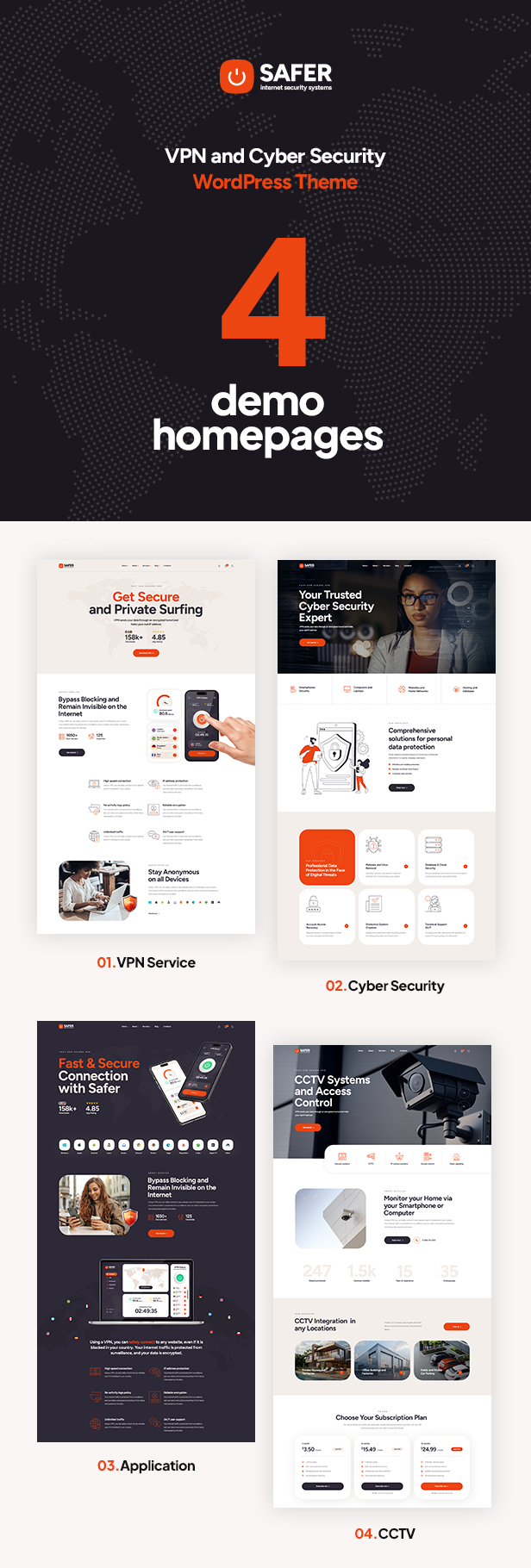 Safer - VPN and Cyber Security WordPress Theme - 4